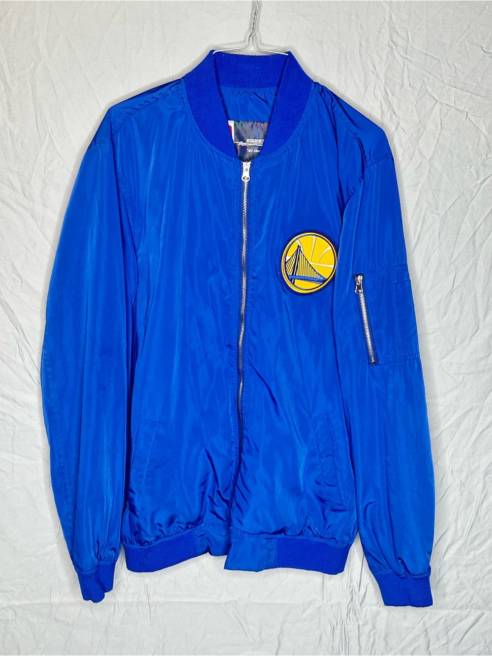 NBA Golden State Warriors Blue Bomber Jacket XL Official Merchandise